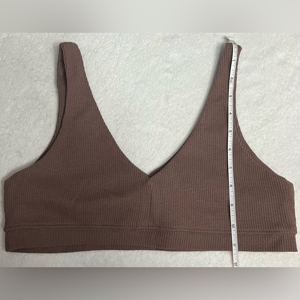 Princess Polly size 8 knit textured V-neck Mauve Pullover bralette Y2K boho - Picture 9 of 9